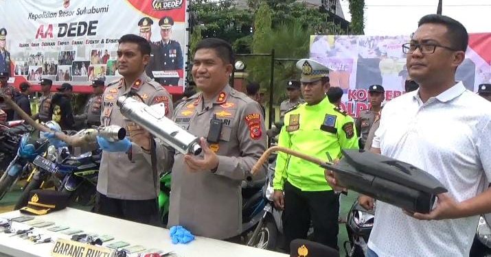Serap Laporan Melalui AA DEDE Curhat Dong, Polres Sukabumi Amankan Puluhan Motor