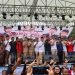 Meriahkan HUT ke-15, Tokoh Legislator dan Kader Partai Gerindra Bersatu di Lapang Pakuwon Sukabumi