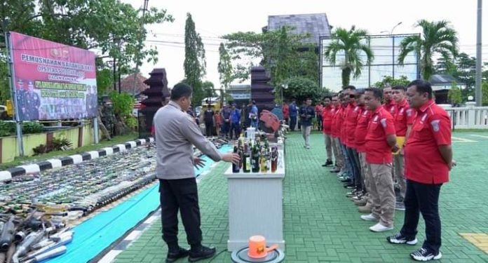 Ketua DPRD Apresiasi Kinerja Polres Sukabumi, Sambut Ramadhan Sejumlah BB di Pemusnahkan