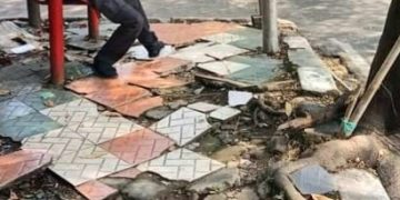 Trotoar Siliwangi Palabuanratu Rusak, Jadi Prioritas Perbaikan DPU Kab. Sukabumi