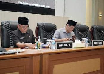Rapat Paripurna DPRD Kab. Sukabumi, Bahas Pendangan Raperda APBD Tahun 2022