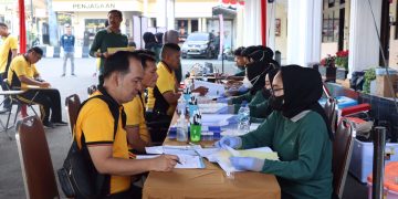 Cek Kondisi Fisik dan Psikis, Ratusan Personel Polres Sukabumi Kota Jalani Rikkesla