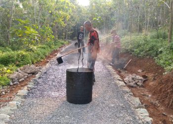 Desa Damarraja Realisasikan DD 2023 Bangun Jalan Usaha Pertanian