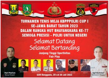 Ratusan Peserta Siap Meriahkan Turnamen Tenis Meja KBPPPOLRI Sukabumi 2023, Simak Informasi Lengkapnya