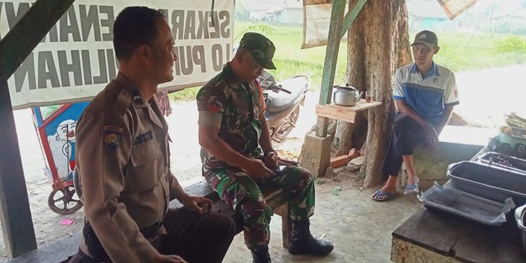 Sinergitas TNI-POLRI, Laksanakan Sambang dan Dialogis Bersama Warga