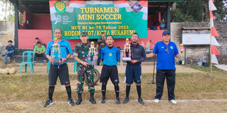 Kodim 0607/Kota Sukabumi Gelar Turnamen Mini Soccer