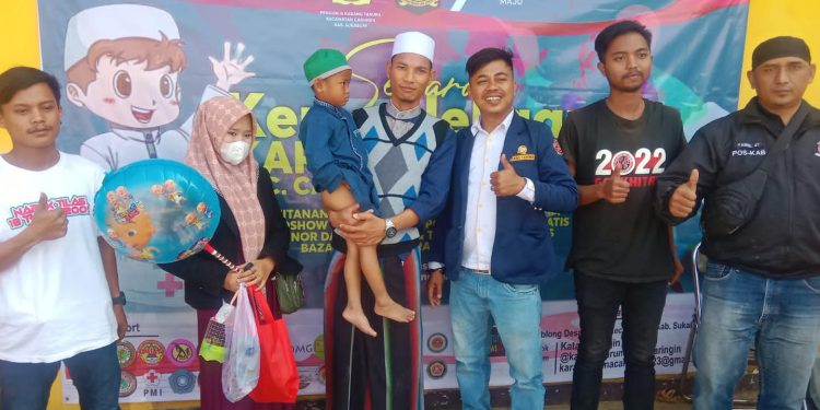 Sambut HUT Kemerdekaan RI Ke 78, Karang Taruna Kecamatan Caringin Menggelar Bakti Sosial
