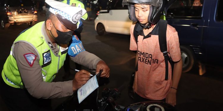 Polres Sukabumi Kota Tertibkan Puluhan Sepeda Motor Berknalpot Brong