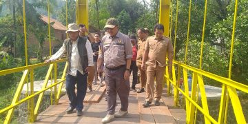 Monitoring Jembatan Ci Lalay Warungkiara, Ini Pesan Kadis PU Kab. Sukabumi