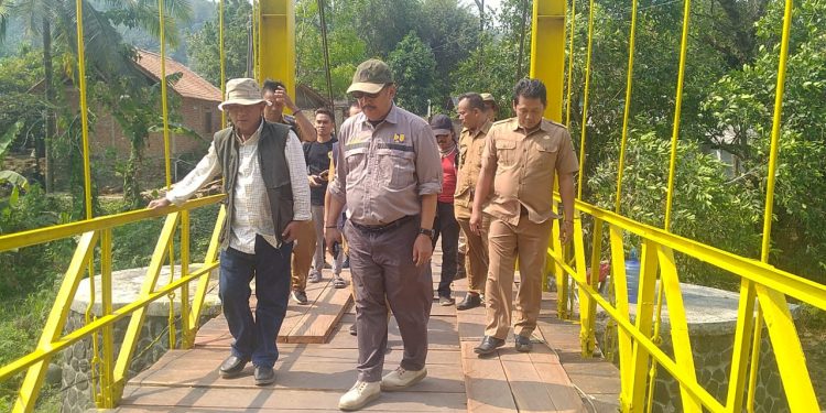 Monitoring Jembatan Ci Lalay Warungkiara, Ini Pesan Kadis PU Kab. Sukabumi