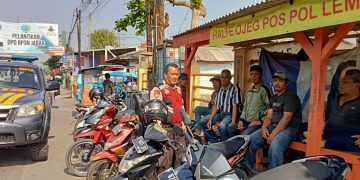 Sambangi Pangkalan Ojek, Patroli Samapta Berikan Himbauan Kamtibmas