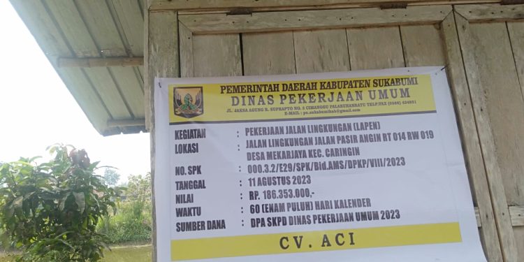 Pekerjaan Jalan Lingkung Amburadul, Warga Menduga Hanya Cari Untung