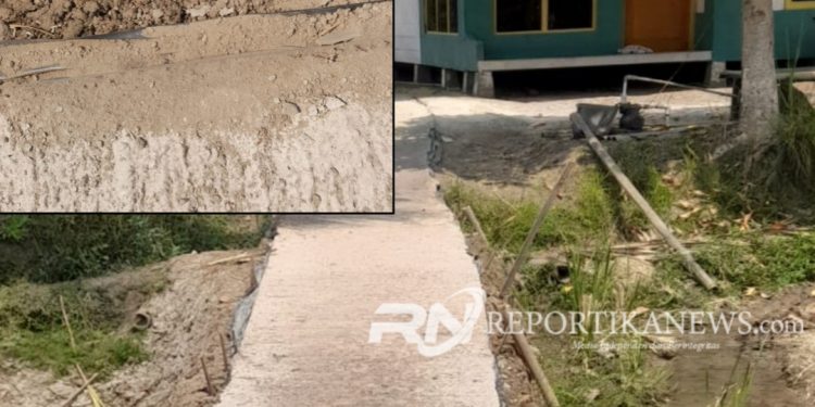 Pembangunan Jalan Rabat Beton Usaha Tani, Diduga Dikerjakan Asal Jadi, Cek Faktanya