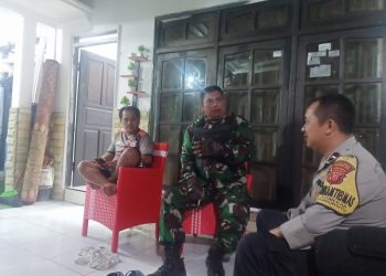 Sinergitas TNI POLRI Sambang Wilayah Ciptakan Kamtibmas Aman
