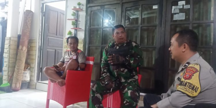 Sinergitas TNI POLRI Sambang Wilayah Ciptakan Kamtibmas Aman