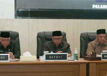 Rapat Parnipurna DPRD, Bupati Sampaikan Nota Pengantar Tentang Raperda APBD Perubahan TA 2023