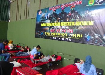 Jelang HUT TNI Kodim 0607/ Kota Sukabumi Gelar Olahraga bersama, Baksos, Pengobatan Gratis dan Donor Darah
