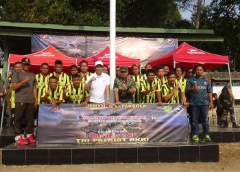 Peringati HUT TNI ke 78 Kodim 0607/Kota Sukabumi Adakan Turnamen Sepakbola Dandim Cup