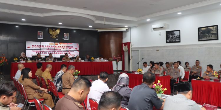Gelar Rakor Lintas Sektoral, Ini Strategi Polres Sukabumi Kota Amankan Pemilu 2024