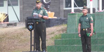 Upacara 17- San Bulan Oktober Dandim 0607/ Kota Sukabumi Bacakan Amanat Panglima TNI