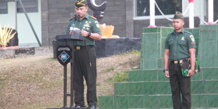 Upacara 17- San Bulan Oktober Dandim 0607/ Kota Sukabumi Bacakan Amanat Panglima TNI