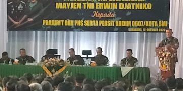 Kunjungan Kerja Pangdam III/SLW di Makodim 0607/Kota Sukabumi