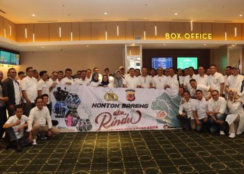 Bareng Bhayangkari, Polres Sukabumi Kota Nobar “Aku Rindu”