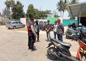 Sambangi Petugas Parkir, Sampaikan Himbauan Kamtibmas