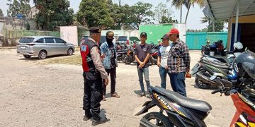 Sambangi Petugas Parkir, Sampaikan Himbauan Kamtibmas