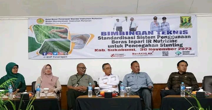 Bimtek Standarisasi Sistem Penggunaan Beras Inpari IR Nutrizinc, Wakbup Tekan Angka Stunting