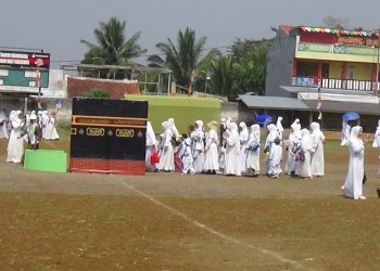 Kasdim 0607/Kota Sukabumi Sambut Anak Paud Manasik Haji Himpaudi Kota Sukabumi