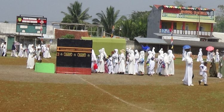 Kasdim 0607/Kota Sukabumi Sambut Anak Paud Manasik Haji Himpaudi Kota Sukabumi