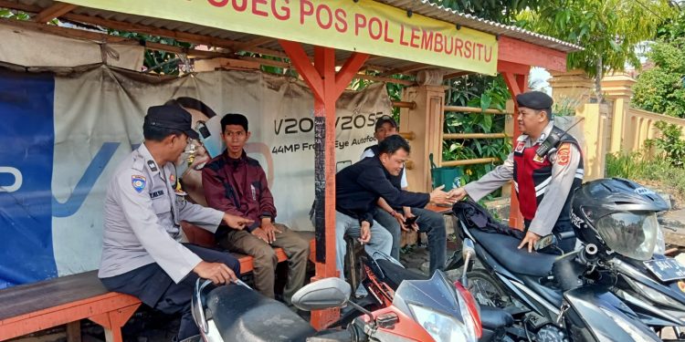 Sambangi Pangkalan Ojek, Patroli Samapta Berikan Himbauan Kamtibmas
