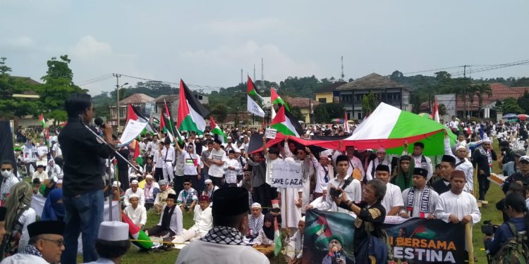 Ratusan Warga Sukabumi Gelar Doa Untuk Palestine, Ini Kata Wabup Sukabumi