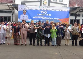 Dandim 0607/ Kota Sukabumi Hadiri Peringatan Hari Kesehatan Nasional ke -59 Tahun 2023 Tingkat Kota Sukabumi