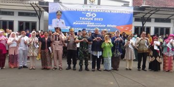 Dandim 0607/ Kota Sukabumi Hadiri Peringatan Hari Kesehatan Nasional ke -59 Tahun 2023 Tingkat Kota Sukabumi