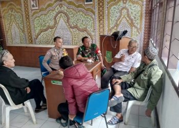 Jaga sinergitas TNI POLRI Dengan Staf Kelurahan Sindangsari