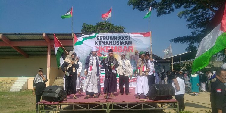 Ribuan Warga Antusias Mengikuti Aksi Bela Palestina, Padati Lapangan Bojong