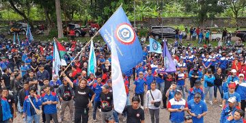 Tolak Kenaikan Upah 30 Ribu, Ribuan Buruh Gelar Unjuk Rasa Buruh : Kami Selalu Di Dzolimi