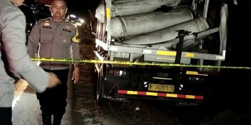 Polisi Gerak Cepat, Amankan TKP Ledakan Gas CNG di Cibadak Sukabumi