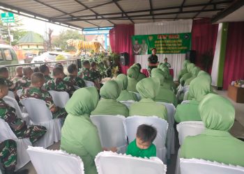 Kunjungan kerja Dandim 0607/Kota Sukabumi dan Ketua Persit KCK. Cab. XVII Dim 0607/Kota Sukabumi ke Koramil 0607-09 / Cisaat