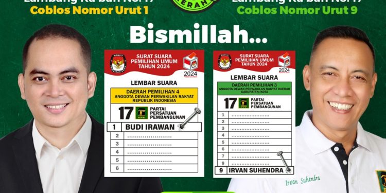 Survei Caleg DPR RI Besutan PPP Dapil 4 Kokab Sukabumi, H. Budi Irawan dan DPRD Kabupaten Dapil 3 Irvan Suhendra Mengalir Banjir Dukungan