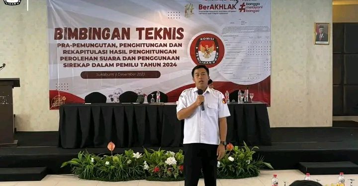 KPU Kab. Sukabumi Gelar Tahapan Pra, Puluhan Peserta Ikuti Bimtek SIREKAP