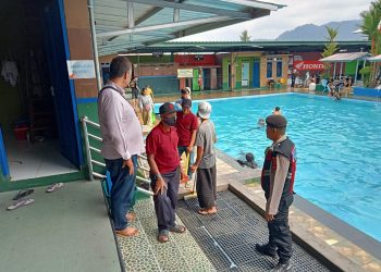 Unit Samapta Polsek Lembursitu Polres Sukabumi Kota Kontrol Tempat Wisata