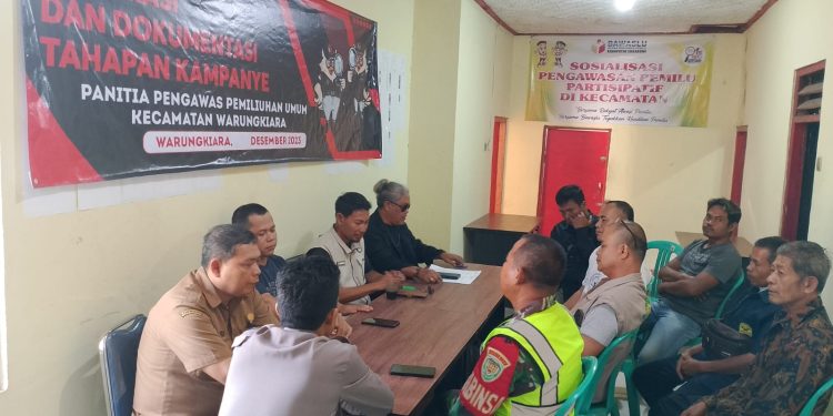 Panwaslucam Warungkiara Gelar Rapat Publikasi, Ketua Panitia : Ajak Masyarakat Turut Mengawasi Pemilu Serentak 2024