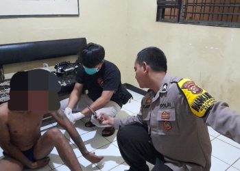 Sempat Diamuk Massa, Seorang Terduga Pencuri Akhirnya di Amankan Polisi