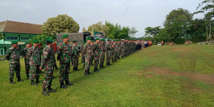 Apel Siaga Digelar Kodim 0622/Kabupaten Sukabumi Hadapi Bencana Alam