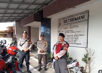 Pengamanan Giat Minggu Kasih di Gelar Di Gereja Getsmani