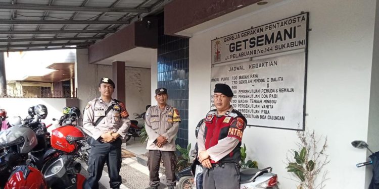 Pengamanan Giat Minggu Kasih di Gelar Di Gereja Getsmani
