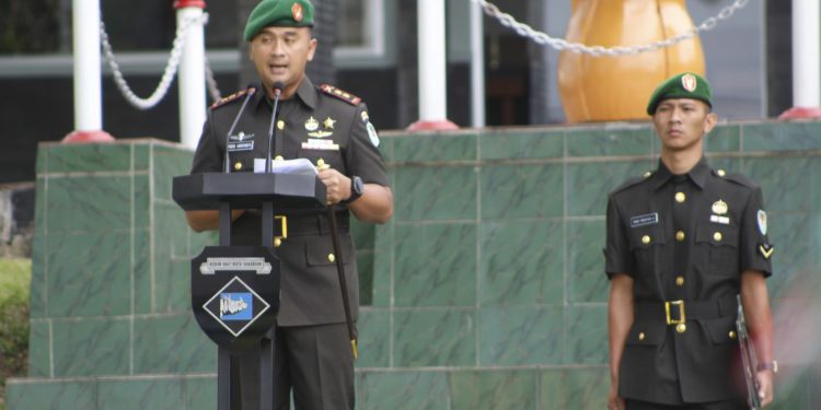 Hari Juang TNI -AD Tertib dilaksanakan di Lapang Makodim 0607/Kota Sukabumi